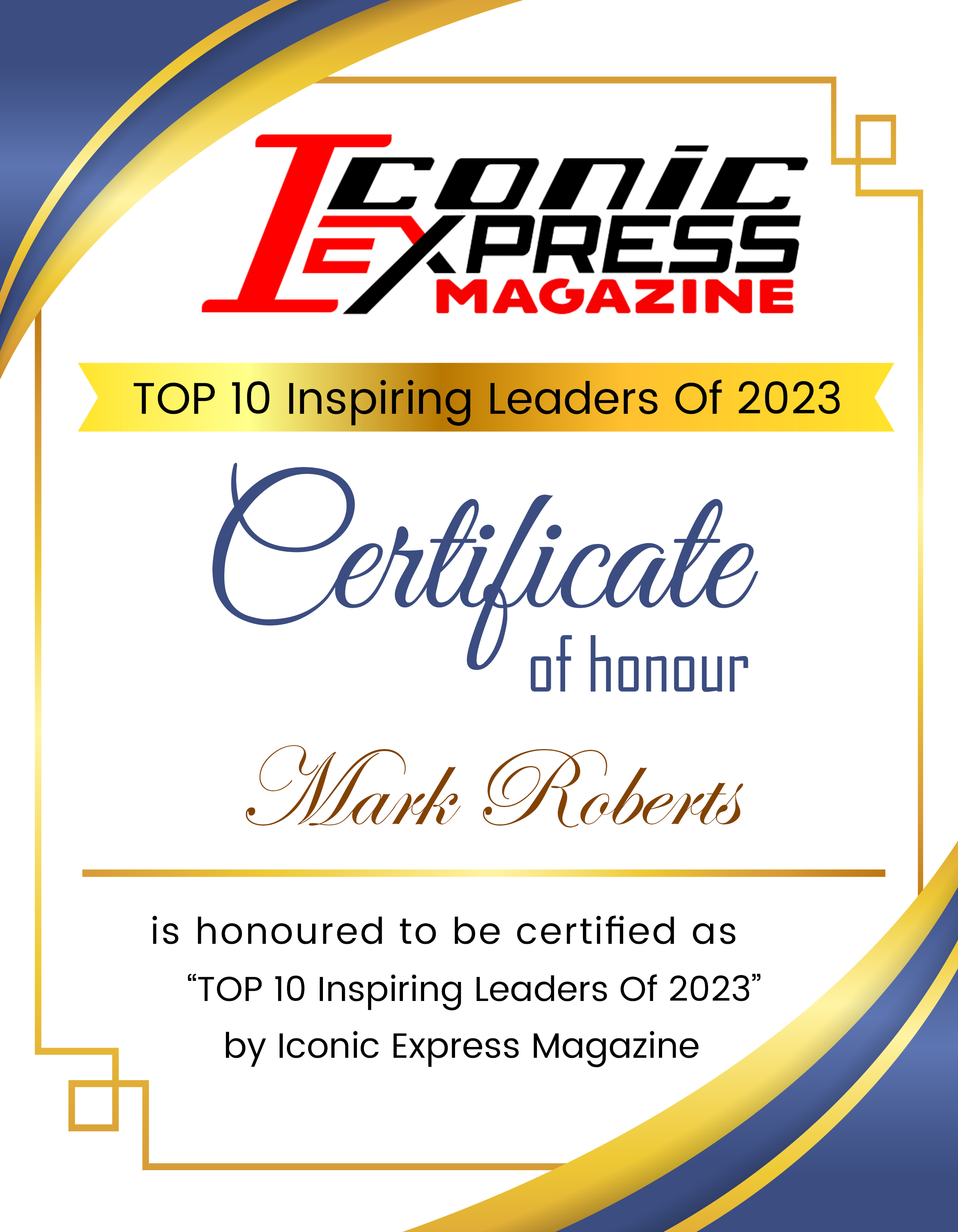 Mark Roberts, Owner and President at Affinity Asset Management Certificate